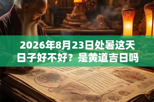 2026年8月23日处暑这天日子好不好？是黄道吉日吗？