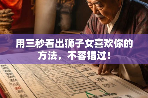 用三秒看出狮子女喜欢你的方法，不容错过！