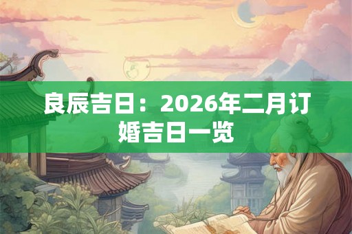 良辰吉日：2026年二月订婚吉日一览