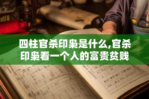 四柱官杀印枭是什么,官杀印枭看一个人的富贵贫贱