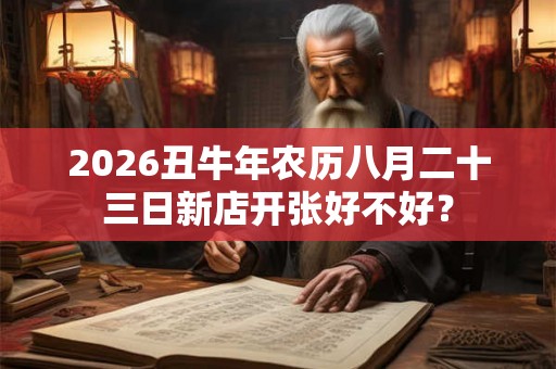 2026丑牛年农历八月二十三日新店开张好不好？