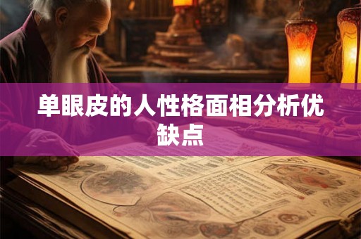 单眼皮的人性格面相分析优缺点 单眼皮的人性格面相分析优缺点