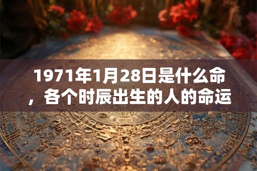 1971年1月28日是什么命，各个时辰出生的人的命运