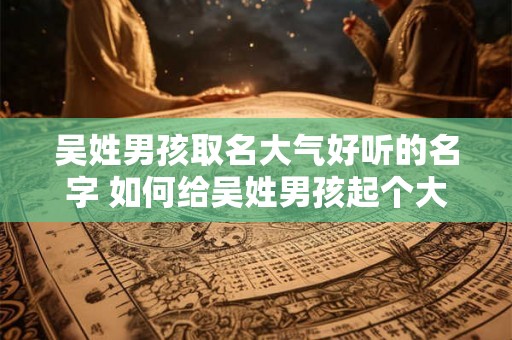 吴姓男孩取名大气好听的名字 如何给吴姓男孩起个大气好听的名字