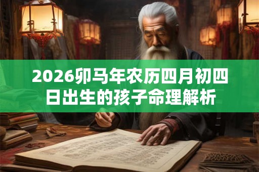 2026卯马年农历四月初四日出生的孩子命理解析