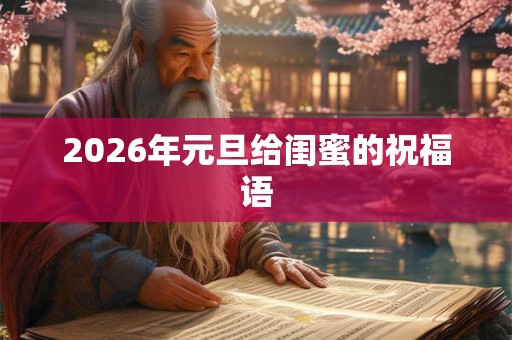2026年元旦给闺蜜的祝福语