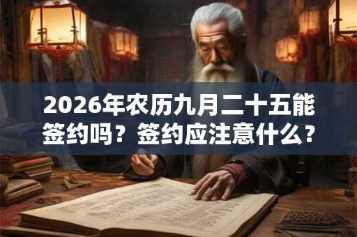 2026年农历九月二十五能签约吗?签约应注意什么? 2026年农历九月二十五能签约吗?签约应注意什么?