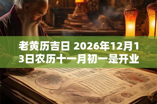 老黄历吉日 2026年12月13日农历十一月初一是开业黄道吉日吗 老黄历吉日 2026年12月13日农历十一月初一是开业黄道吉日吗