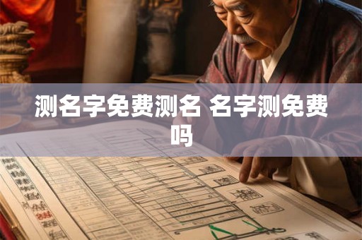 测名字免费测名 名字测免费吗