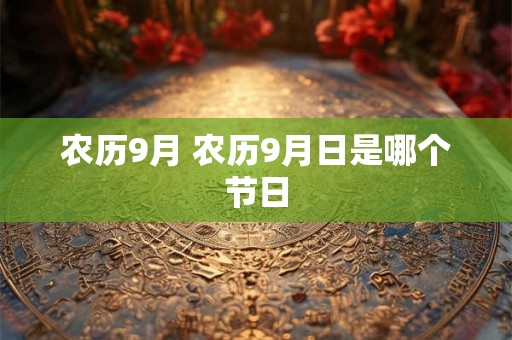 农历9月 农历9月日是哪个节日