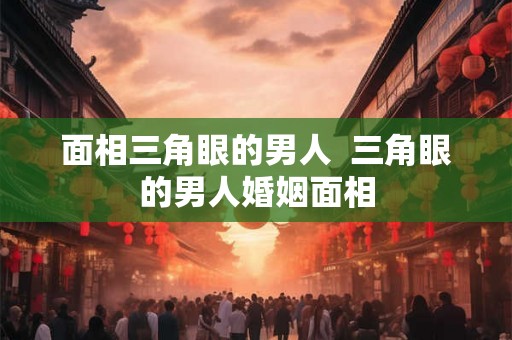 面相三角眼的男人  三角眼的男人婚姻面相