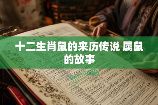 十二生肖鼠的来历传说 属鼠的故事 十二生肖鼠的来历传说 属鼠的故事
