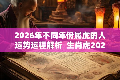 2026年不同年份属虎的人运势运程解析  生肖虎2026运势
