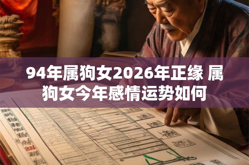 94年属狗女2026年正缘 属狗女今年感情运势如何