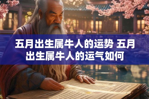 五月出生属牛人的运势 五月出生属牛人的运气如何