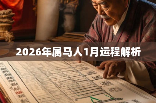 2026年属马人1月运程解析