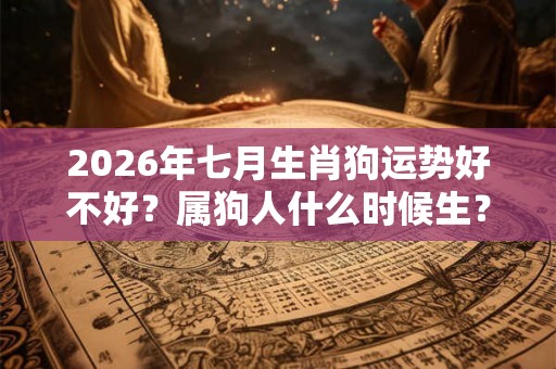 2026年七月生肖狗运势好不好？属狗人什么时候生？