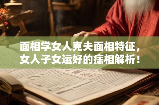 面相学女人克夫面相特征，女人子女运好的痣相解析！