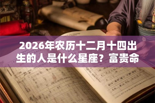 2026年农历十二月十四出生的人是什么星座？富贵命格吗？