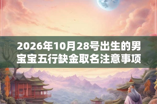 2026年10月28号出生的男宝宝五行缺金取名注意事项