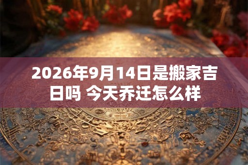 2026年9月14日是搬家吉日吗 今天乔迁怎么样 2026年9月14日是搬家吉日吗 今天乔迁怎么样