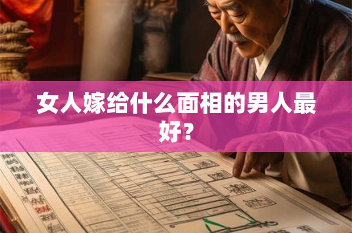 女人嫁给什么面相的男人最好? 女人嫁给什么面相的男人最好?