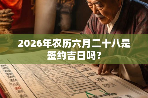 2026年农历六月二十八是签约吉日吗? 2026年农历六月二十八是签约吉日吗?