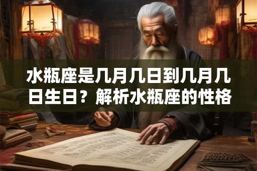 水瓶座是几月几日到几月几日生日？解析水瓶座的性格与财运