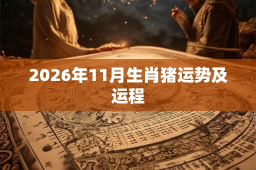 2026年11月生肖猪运势及运程