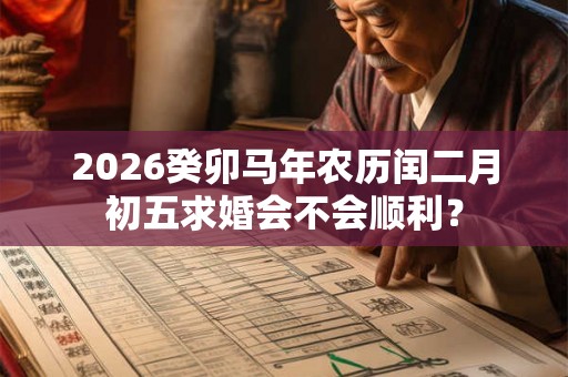 2026癸卯马年农历闰二月初五求婚会不会顺利？