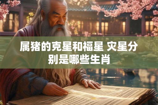 属猪的克星和福星 灾星分别是哪些生肖