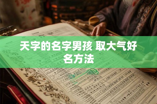 天字的名字男孩 取大气好名方法 天字的名字男孩 取大气好名方法