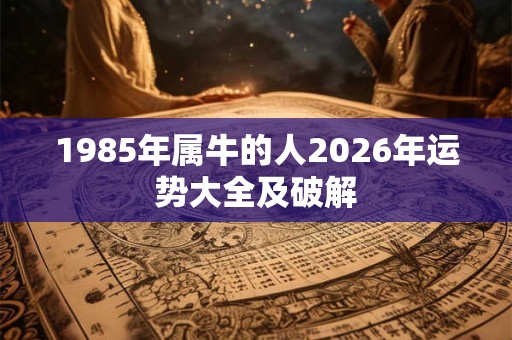 1985年属牛的人2026年运势大全及破解