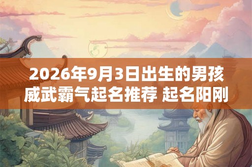 2026年9月3日出生的男孩威武霸气起名推荐 起名阳刚硬气的最佳字 2026年9月3日出生的男孩威武霸气起名推荐 起名阳刚硬气的最佳字