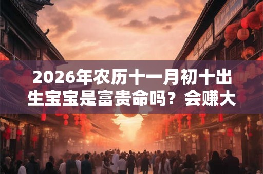 2026年农历十一月初十出生宝宝是富贵命吗？会赚大钱吗？