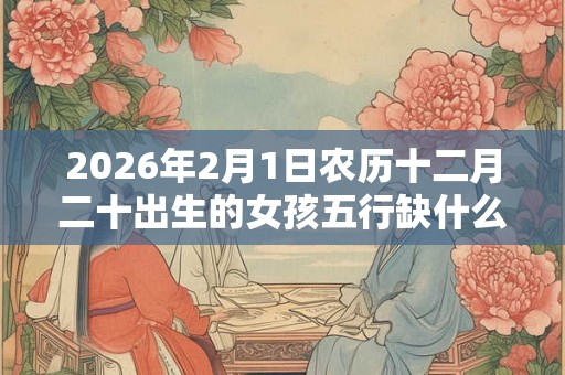 2026年2月1日农历十二月二十出生的女孩五行缺什么