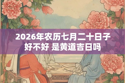 2026年农历七月二十日子好不好 是黄道吉日吗 2026年农历七月二十日子好不好 是黄道吉日吗