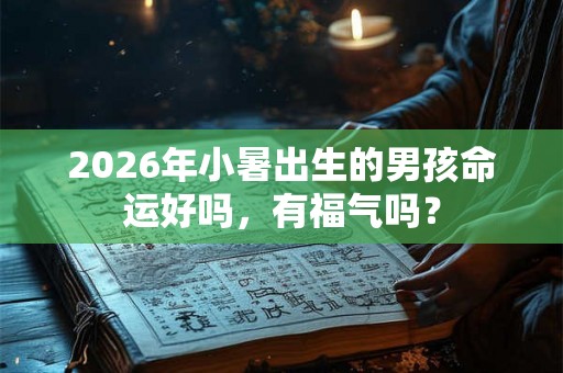 2026年小暑出生的男孩命运好吗,有福气吗? 2026年小暑出生的男孩命运好吗,有福气吗?