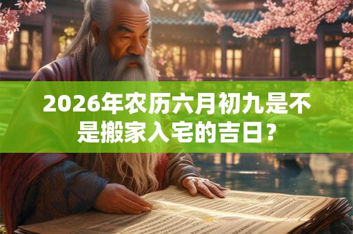 2026年农历六月初九是不是搬家入宅的吉日? 2026年农历六月初九是不是搬家入宅的吉日?