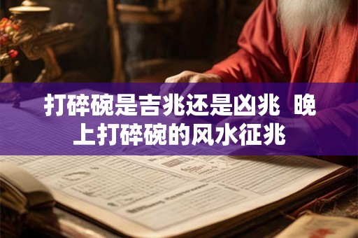 打碎碗是吉兆还是凶兆  晚上打碎碗的风水征兆