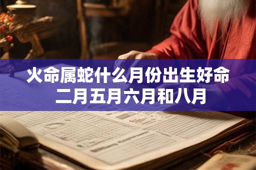 火命属蛇什么月份出生好命 二月五月六月和八月 火命属蛇什么月份出生好命 二月五月六月和八月