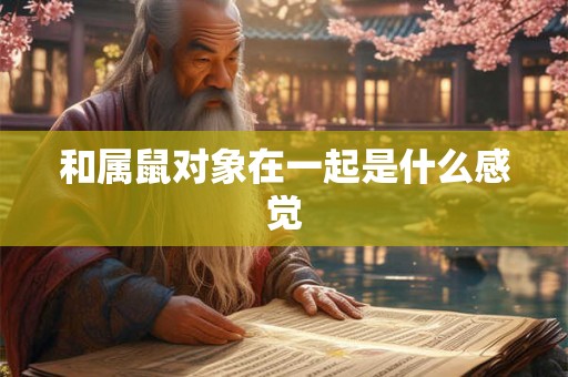 和属鼠对象在一起是什么感觉