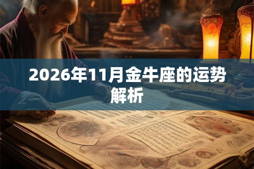 2026年11月金牛座的运势解析 2026年11月金牛座的运势解析