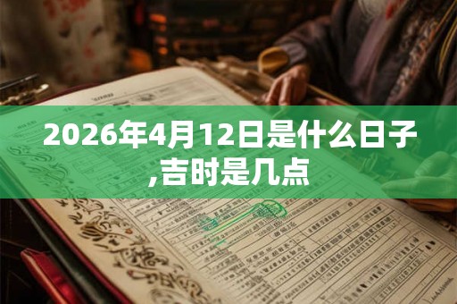 2026年4月12日是什么日子,吉时是几点