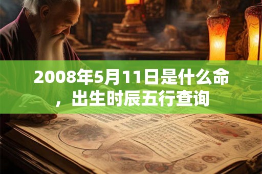 2008年5月11日是什么命，出生时辰五行查询