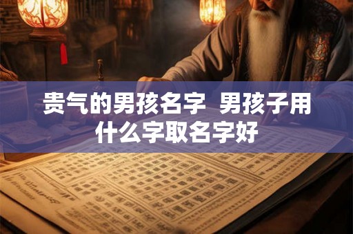 贵气的男孩名字  男孩子用什么字取名字好