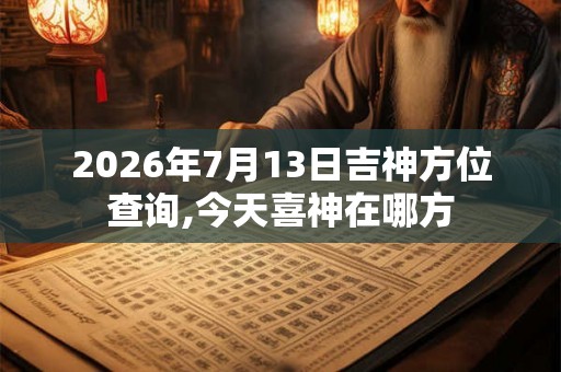 2026年7月13日吉神方位查询,今天喜神在哪方