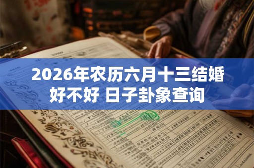 2026年农历六月十三结婚好不好 日子卦象查询