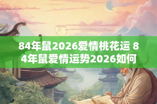 84年鼠2026爱情桃花运 84年鼠爱情运势2026如何