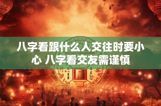 八字看跟什么人交往时要小心 八字看交友需谨慎
